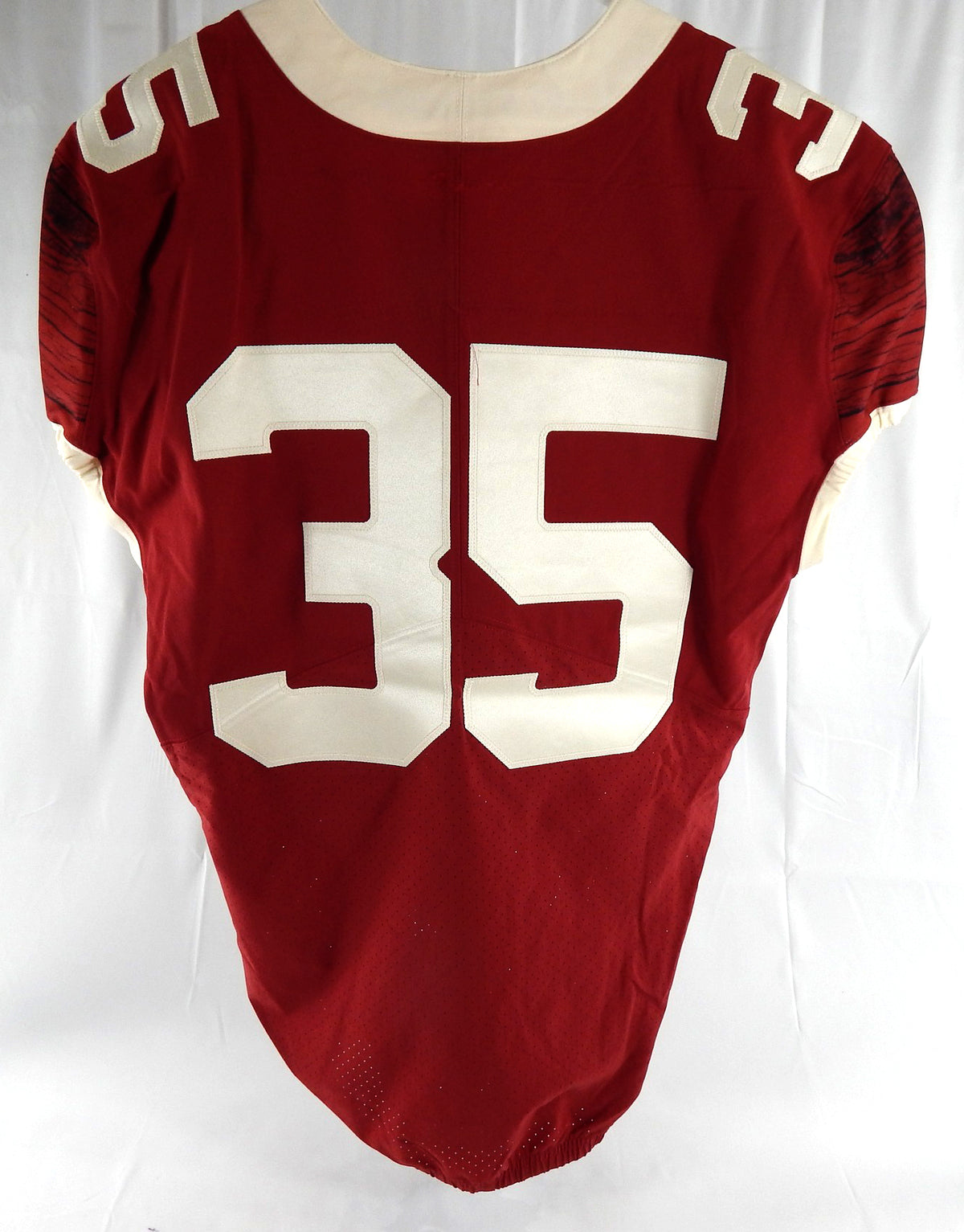 2021 Oklahoma Sooners #35 Game Used Crimson Red Jersey Football NP Rem 46 179 Pic2