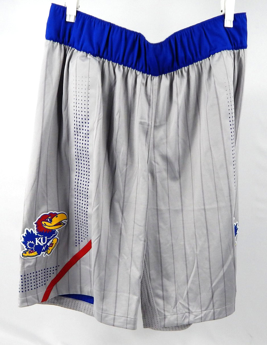 2023 Kansas Jayhawks Game Issued GRey Shorts Basketball 2XL 256