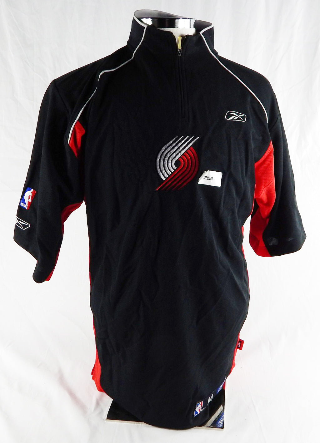 2000s Portland Trail Blazers Game Issued Black Shooting Shirt M 968