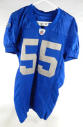 2005 Detroit Lions Ryan Nece #55 Game Used Blue Jersey Throwback 46 726