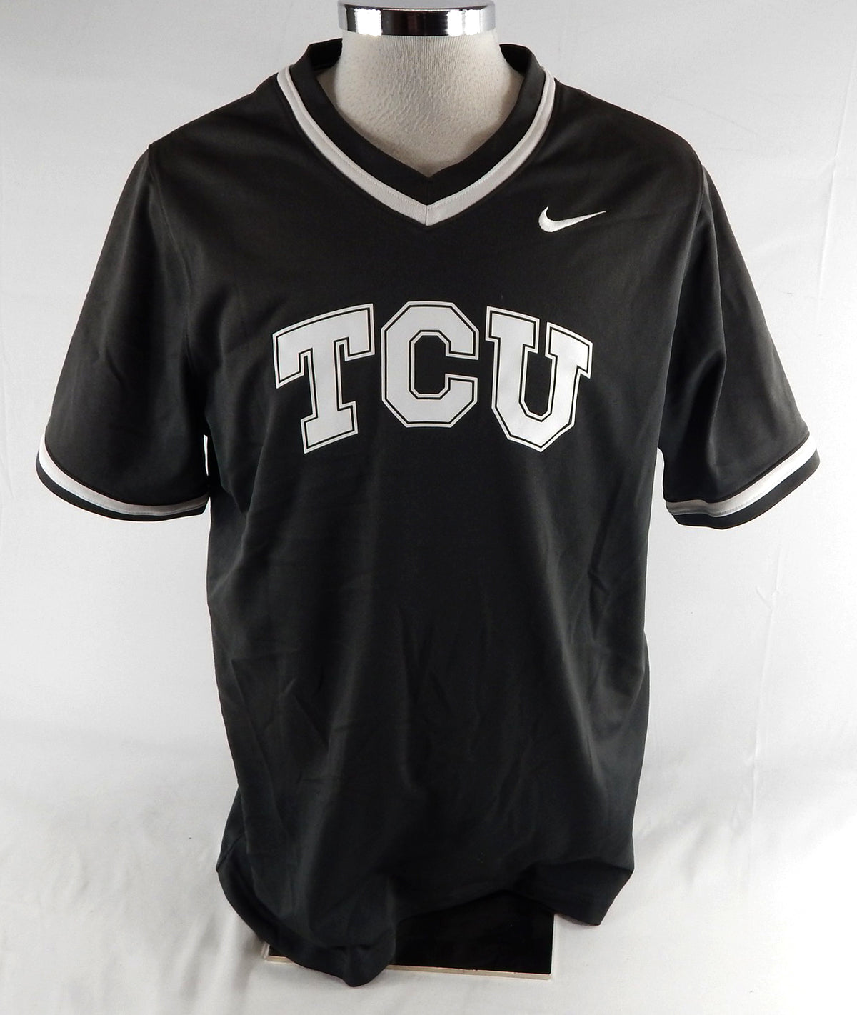 2023 Texas Christian TCU Frogs #17 Game Used Grey Practice Jersey Baseball L 727