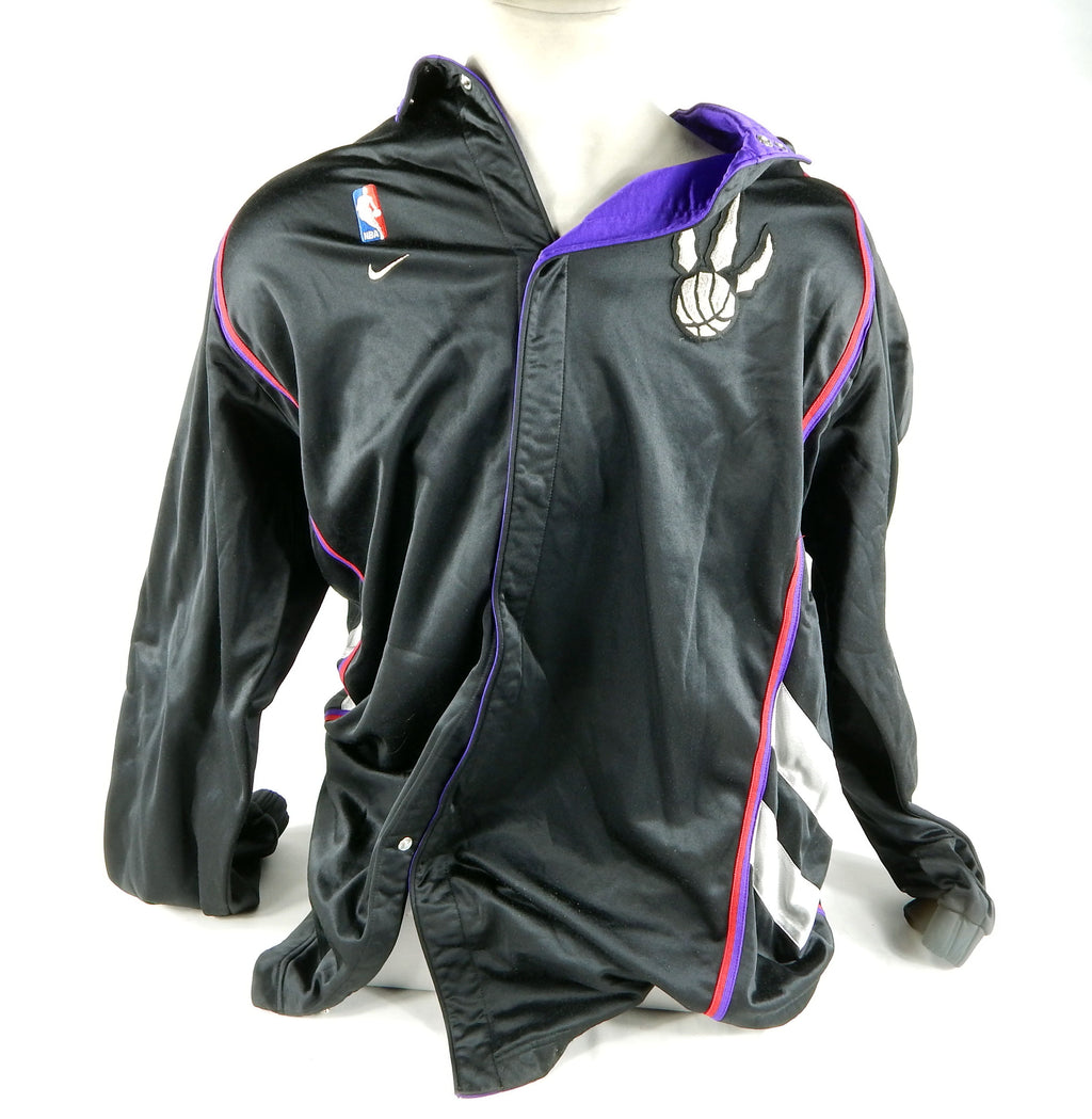 2003-04 Toronto Raptors Michael Curry #12 Game Used Black Warm Up Jacket 3XL 7