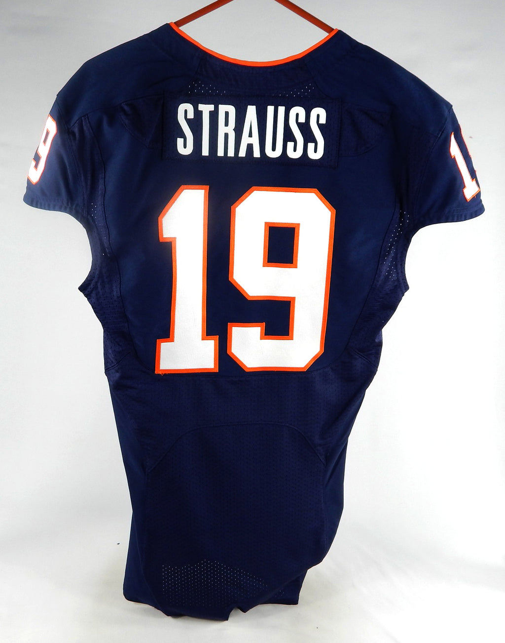 2010-12 Virginia Cavaliers Michael Strauss #19 Game Issued Navy Jersey 40 9172