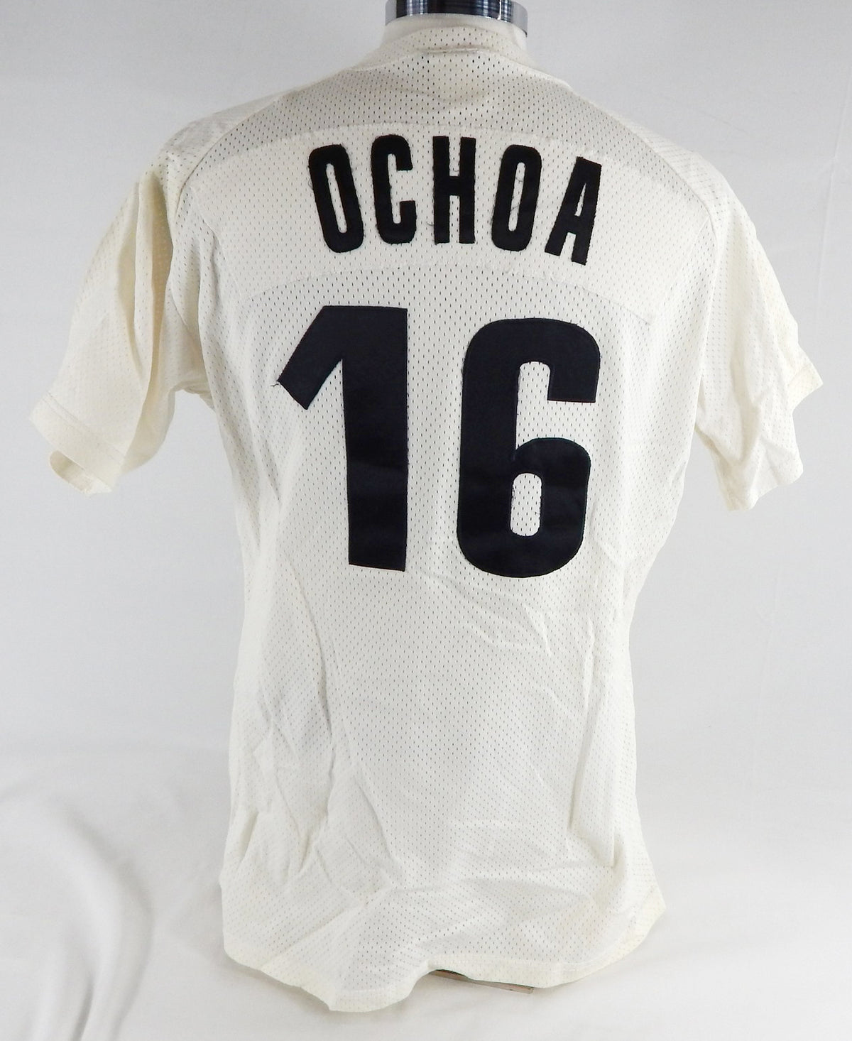 1998 Houston Astros Javier Ochoa #16 Game Used White Jersey GCL 797 Pic2
