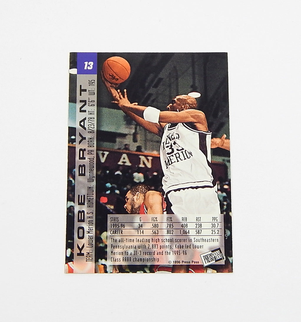 1996 Press Pass Kobe Bryant RC #13 Rookie Pic2