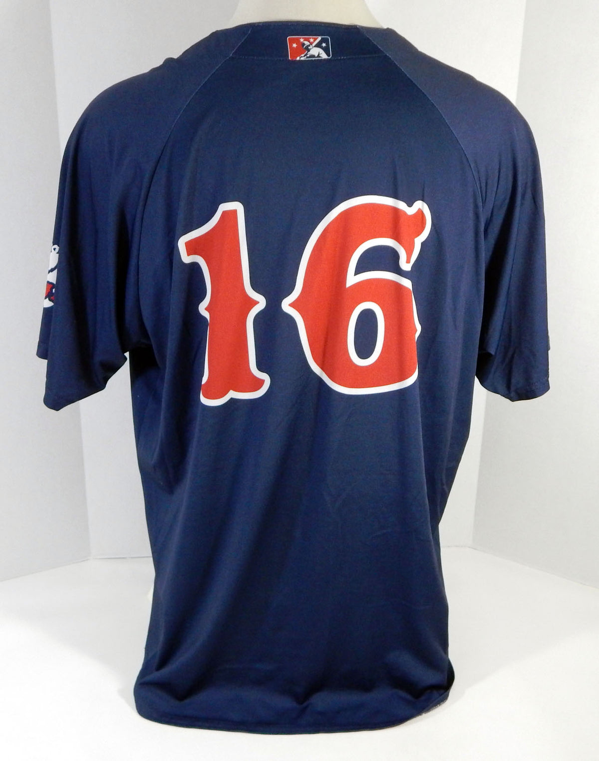 2017 Pawtucket PawSox Red Sox Brian Bogusevic #16 Game Used Navy Jersey XL 630 Pic2