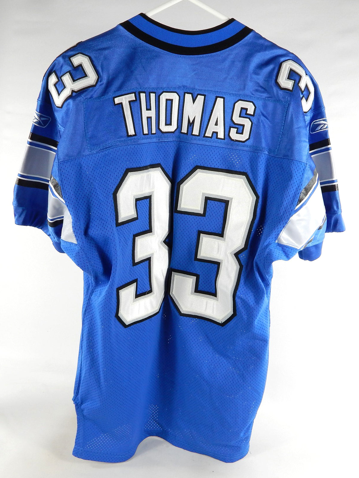 2003 Detroit Lions Marcus Thomas #33 Game Used Blue Jersey 75 Seasons Patch 46 9 Pic2