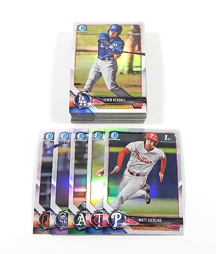 Lot of (37) 2018 Bowman Chrome Draft Baseball Assorted Cards RC's Avg Nm/Mt