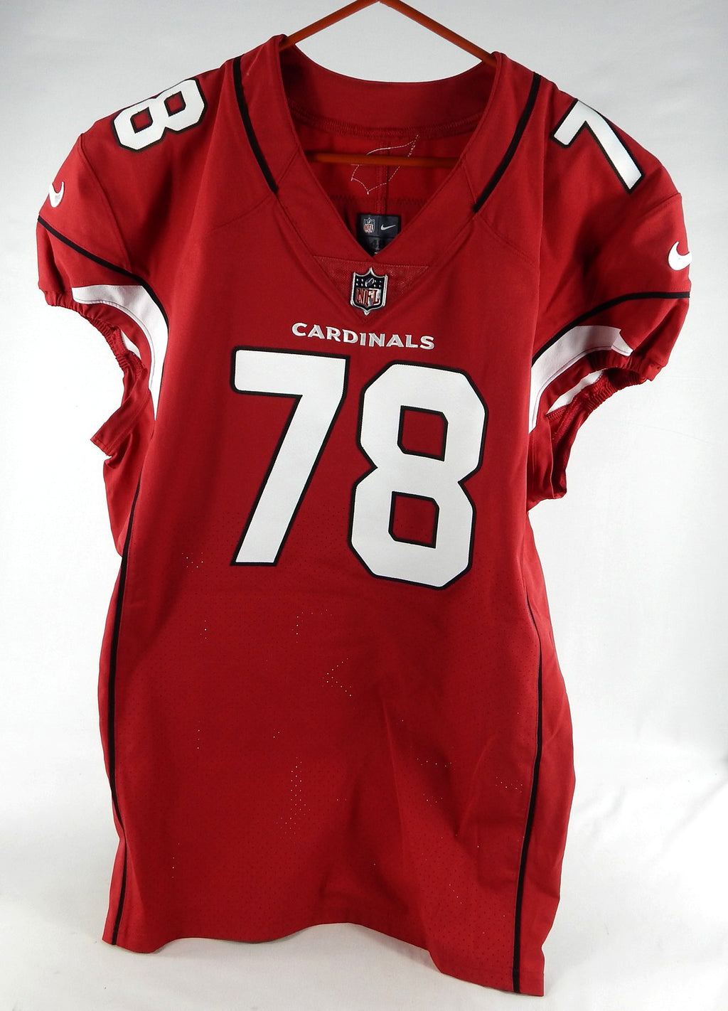 2020 Arizona Cardinals Brett Toth #78 Game Issued Red Jersey 48 521