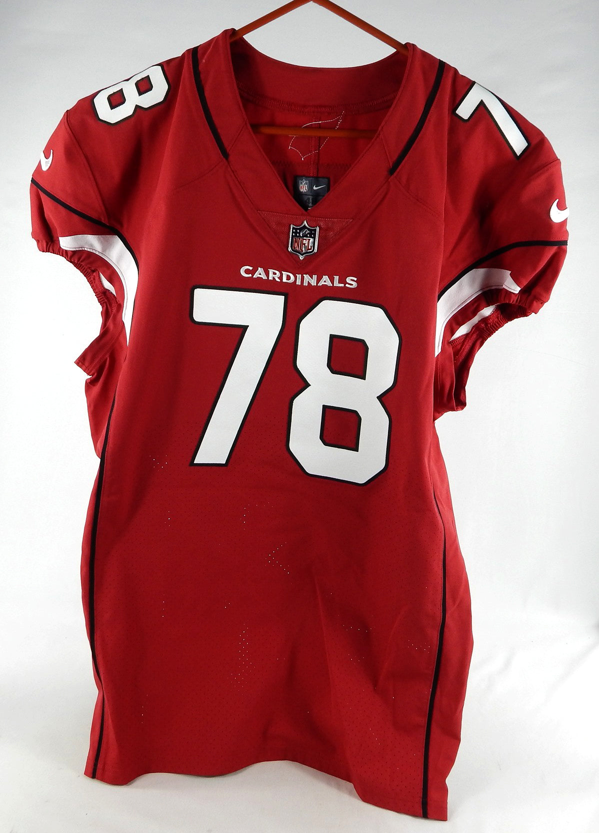 2020 Arizona Cardinals Brett Toth #78 Game Issued Red Jersey 48 521
