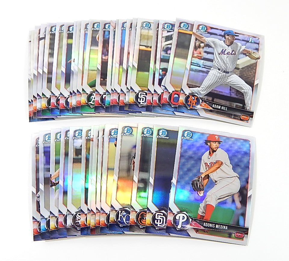 Lot of (37) 2018 Bowman Chrome Draft Baseball Assorted Cards RC's Avg Nm/Mt Pic2