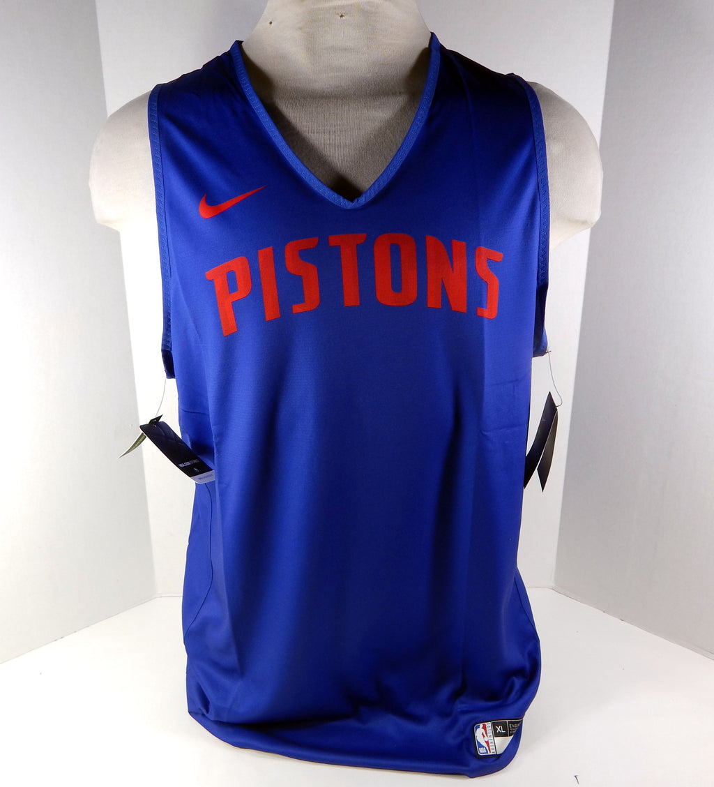 2018-19 Detroit Pistons Team Issued Blue Practice Jersey Nike AJ4730-495 XLT 84S