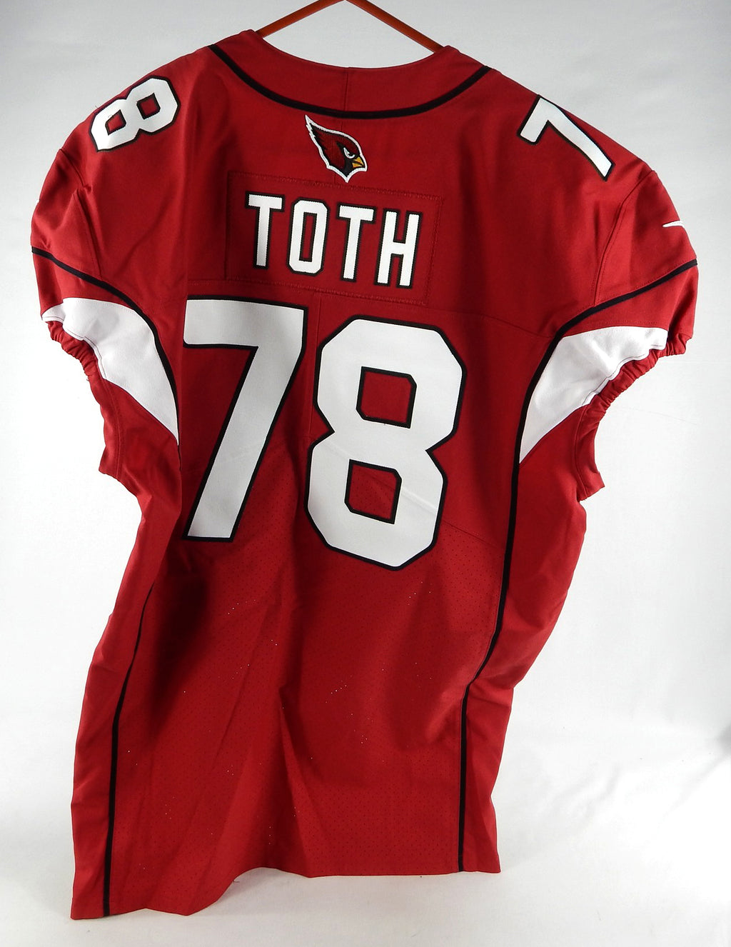 2020 Arizona Cardinals Brett Toth #78 Game Issued Red Jersey 48 521 Pic2
