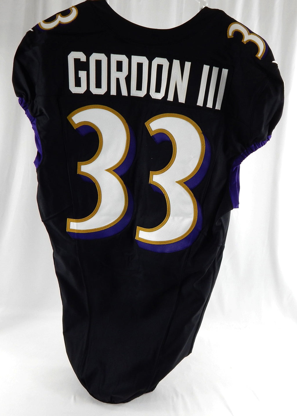 2023 Baltimore Ravens Melvin Gordon #33 Game Issued Black Jersey 40 537 Pic2