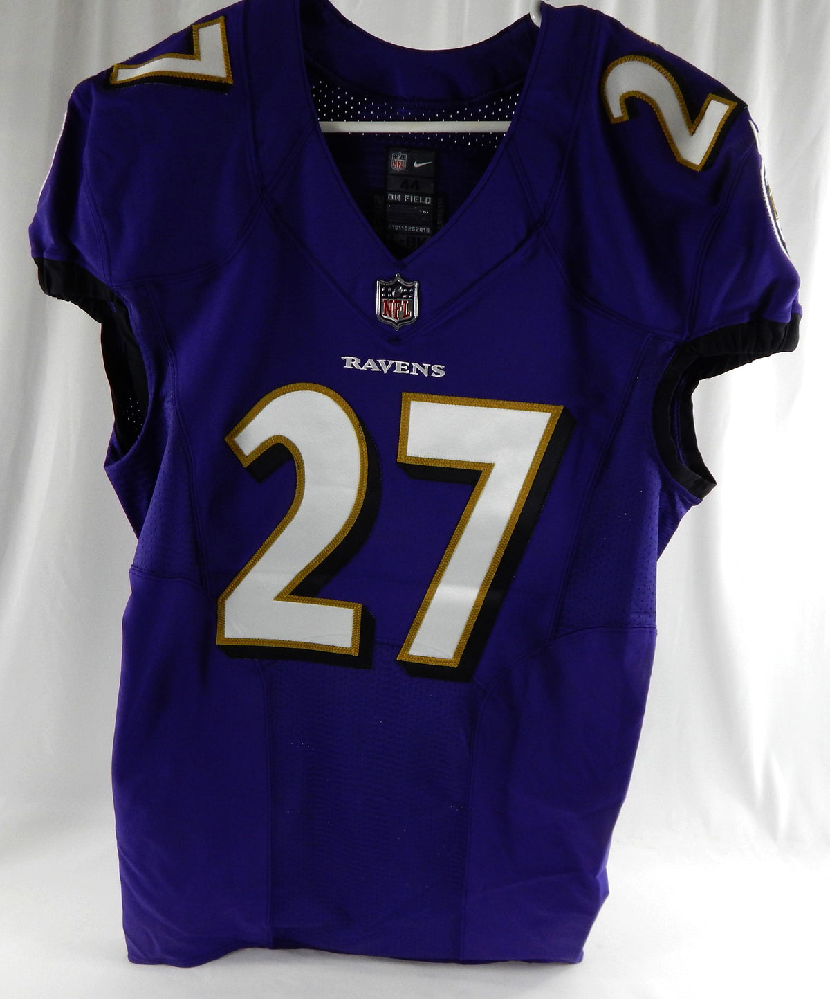2022 Baltimore Ravens J.K. Dobbins #27 Game Issued Purple Jersey 44 538