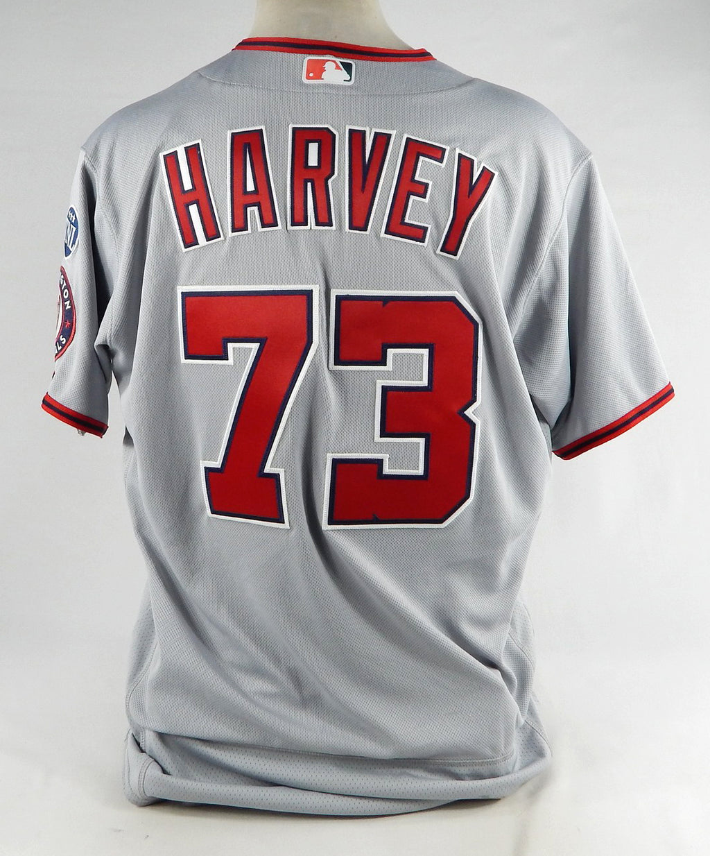 2022 Washington Nationals Hunter Harvey #73 Game Issued Grey Jersey 48 126 Pic2