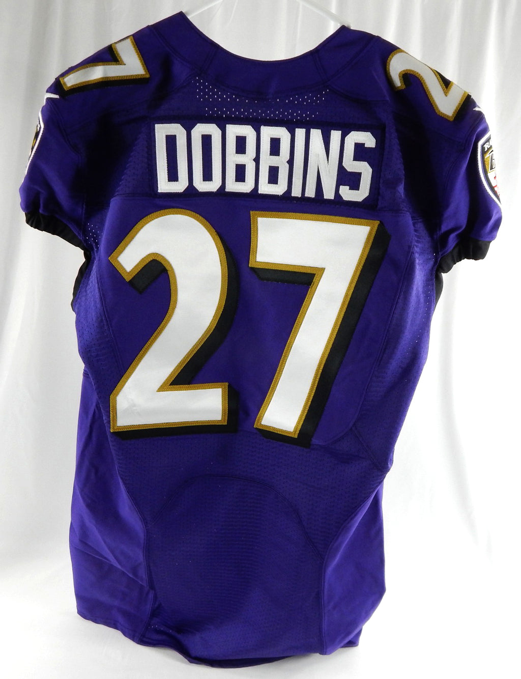 2022 Baltimore Ravens J.K. Dobbins #27 Game Issued Purple Jersey 44 538 Pic2
