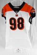 2018 Cincinnati Bengals D.J. Reader #98 Game Issued White Jersey 52 007