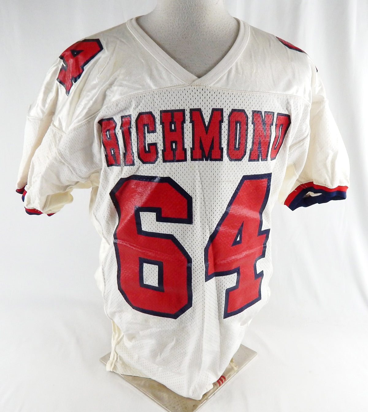 1990s Richmond Spiders #64 Game Used White Jersey Football 50 894