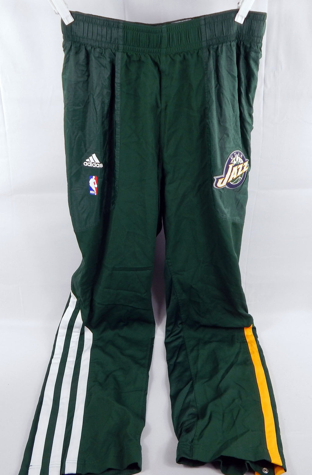 2011-12 Utah Jazz #10 34 Game Used Green Warm Up Pants XL 418