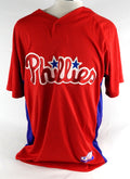 Philadelphia Phillies Mike Cisco #41 Game Used Red Jersey 48 311