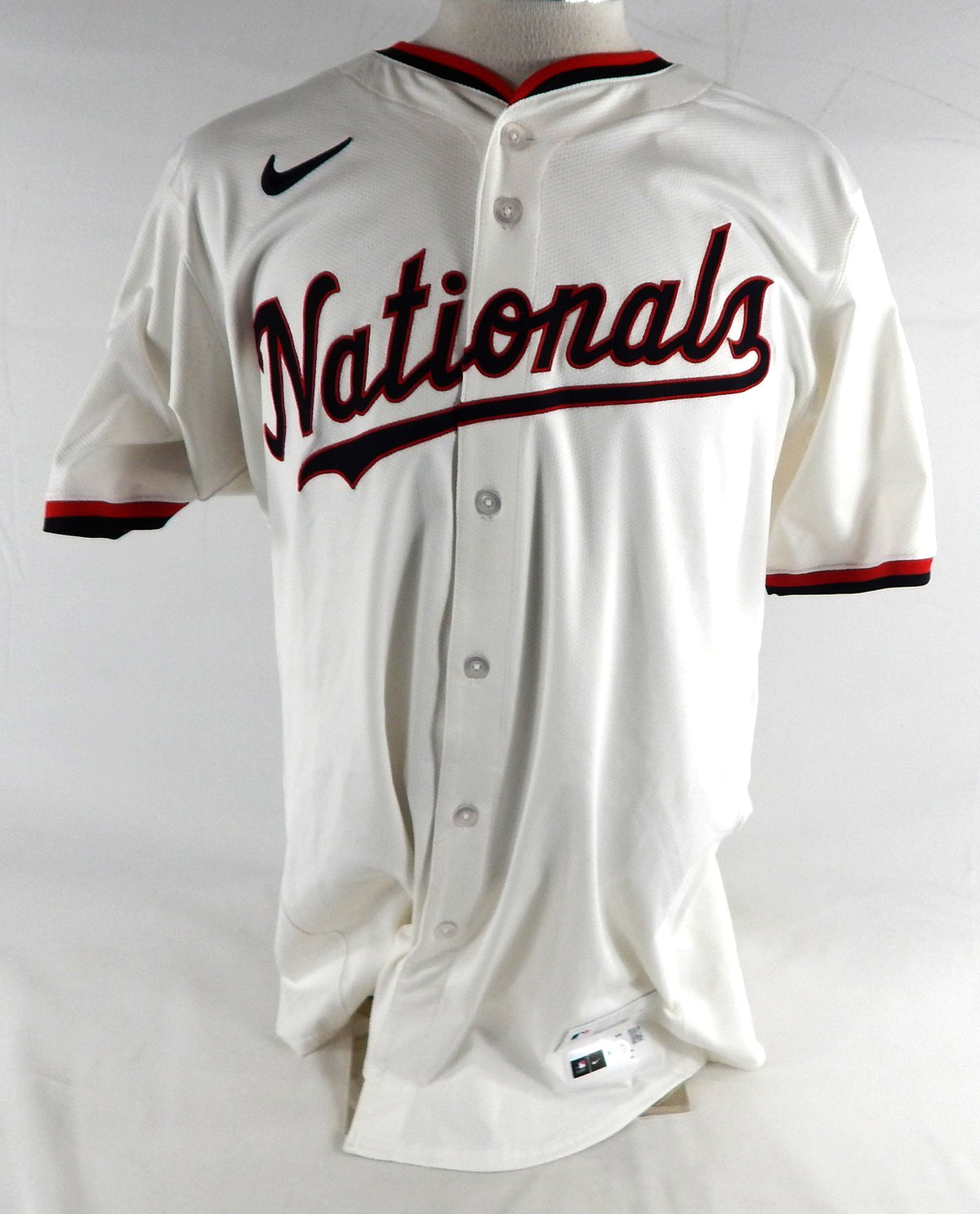 2025 Washington Nationals Orlando Ribalta #64 Game Issued P Used White Jersey 4