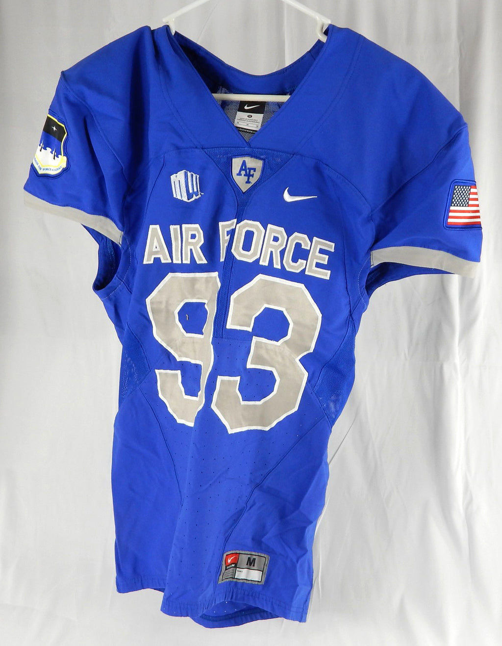 2015 Air Force Falcons #93 Game Used Blue Jersey Football M 010