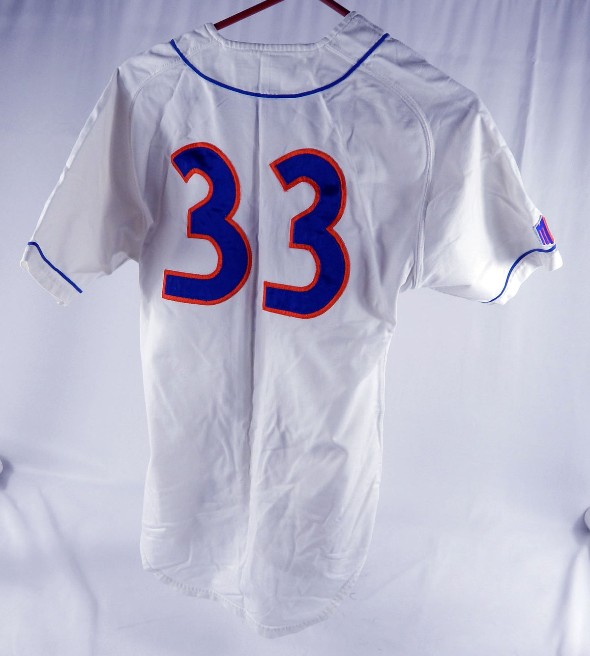 2000's Boise State Broncos #33 Game Used White Jersey Softball M 009 Pic2