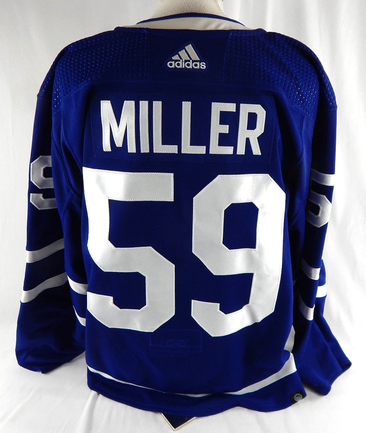 2021-22 Toronto Maple Leafs Tommy Miller #59 Game Issued Blue Jersey Milk P 58 0 Pic2