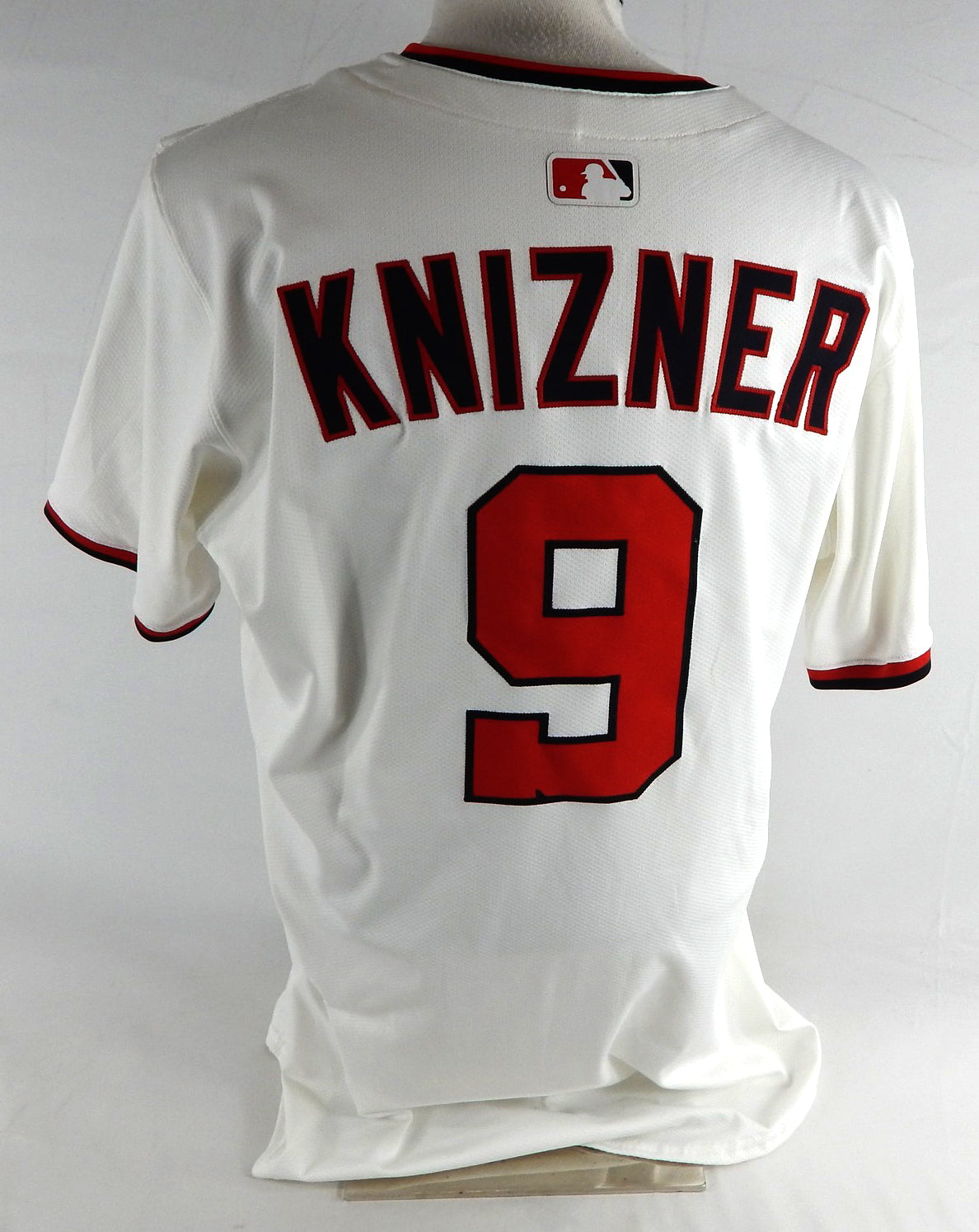 2025 Washington Nationals Andrew Knizner #9 Game Issued White Jersey 46 732 Pic2