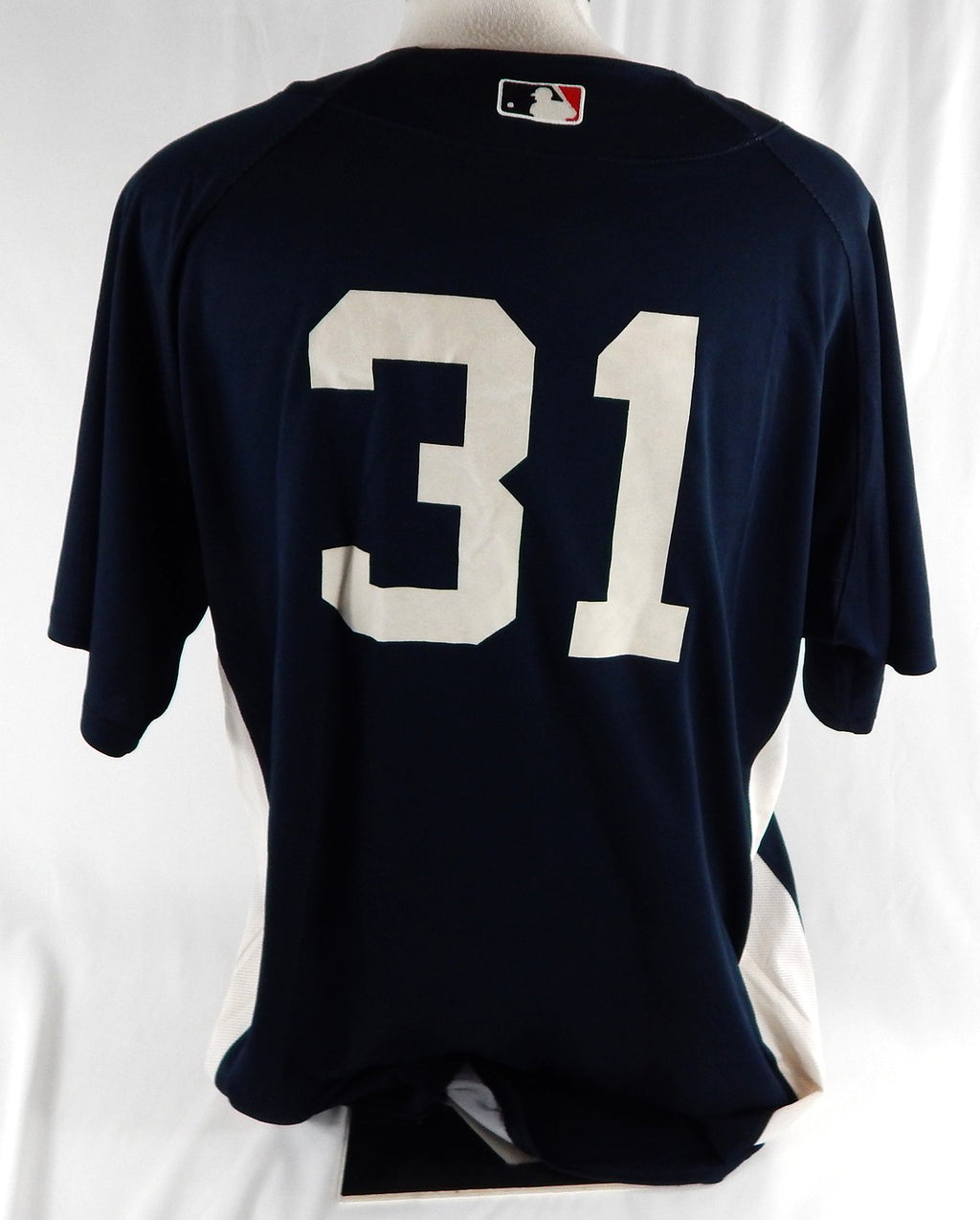 2007-08 New York Yankees #31 Game Issued Pos Used Navy Jersey BP ST 48 911 Pic2