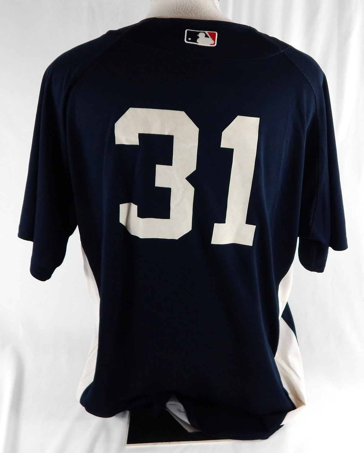 2007-08 New York Yankees #31 Game Issued Pos Used Navy Jersey BP ST 48 911 Pic2