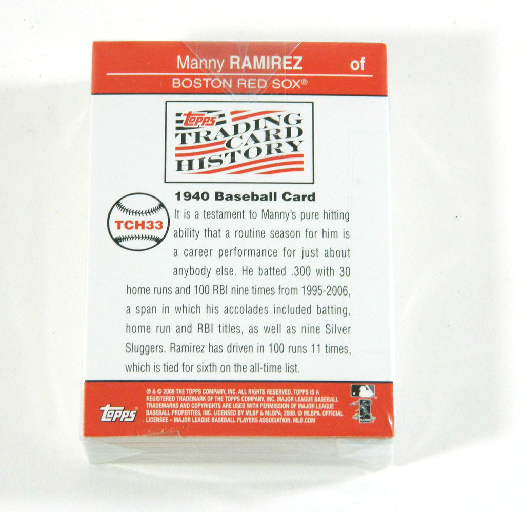 Lot of (50) 2008 Topps Trading Card History Manny Ramirez TCH33 Philiies Nm/Mt Pic2