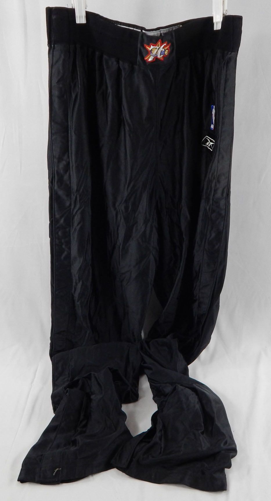1990s Philadelphia 76ers #20 Game Used Black Warm Up Pants 40 997
