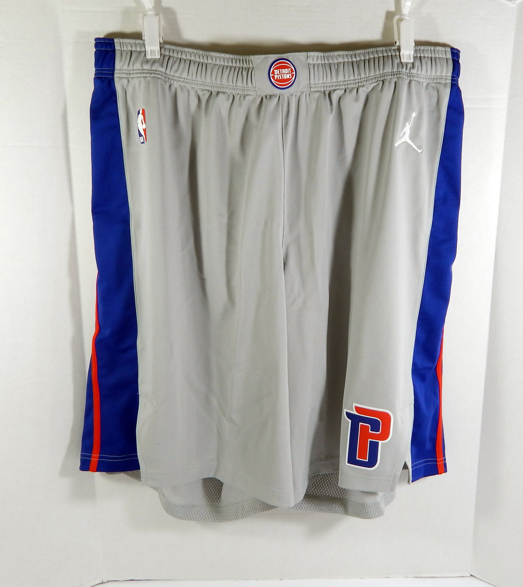 2020-21 Detroit Pistons Game Issued Grey Shorts ProCut Jordan Statement 48+2 2S