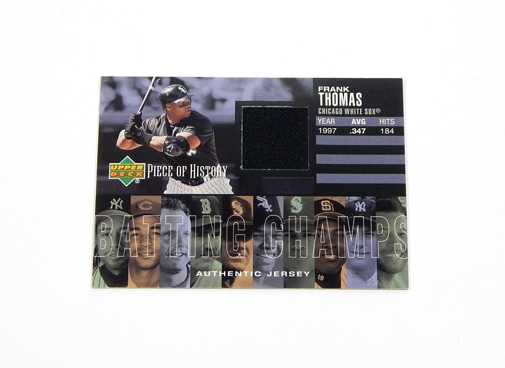 2002 UD Piece of History Batting Champs Jersey Frank Thomas #BC-FT Worn Relic