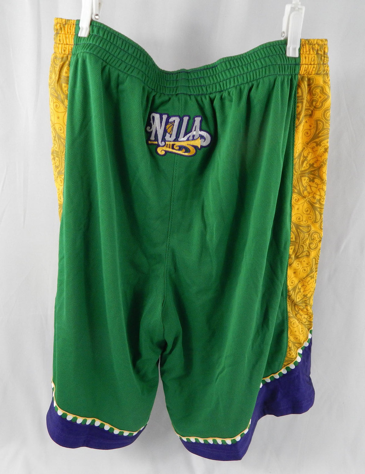 2009-10 New Orleans Hornets Game Issued Purple Pants Mardi Gras 2XL+2 000 Pic2