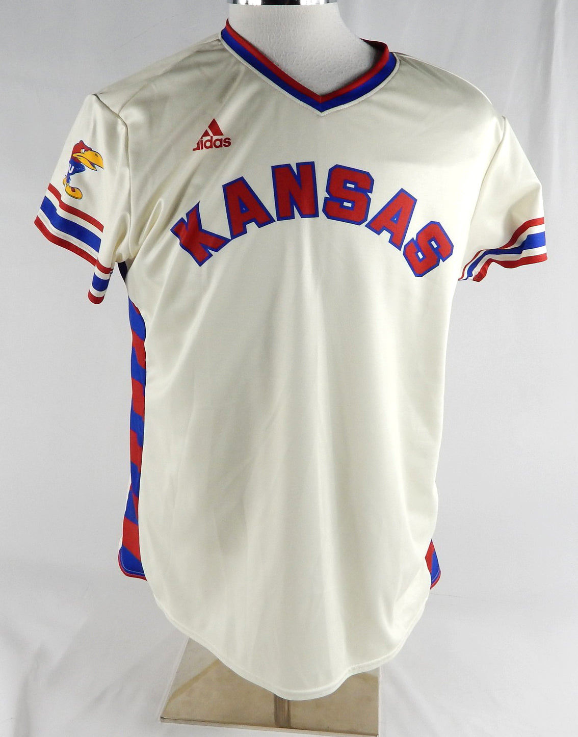 Kansas Jayhawks Game Issued Cream Jersey Womens Soccer XL 332