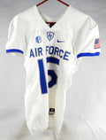 Air Force Falcons #15 Game Used White Jersey Name Plate Removed M 889
