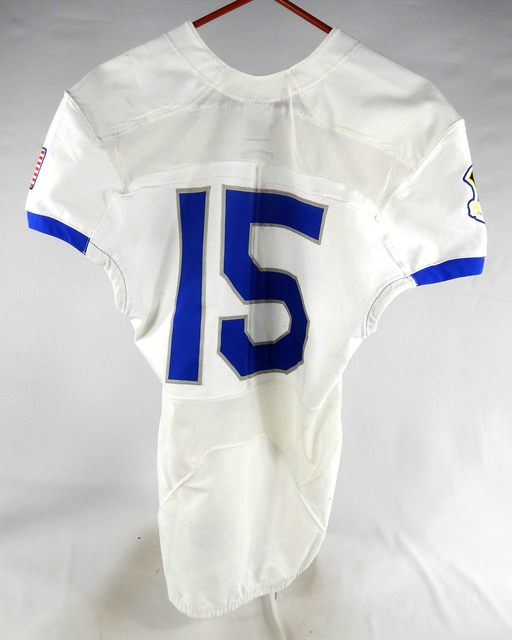 Air Force Falcons #15 Game Used White Jersey Name Plate Removed M 889 Pic2