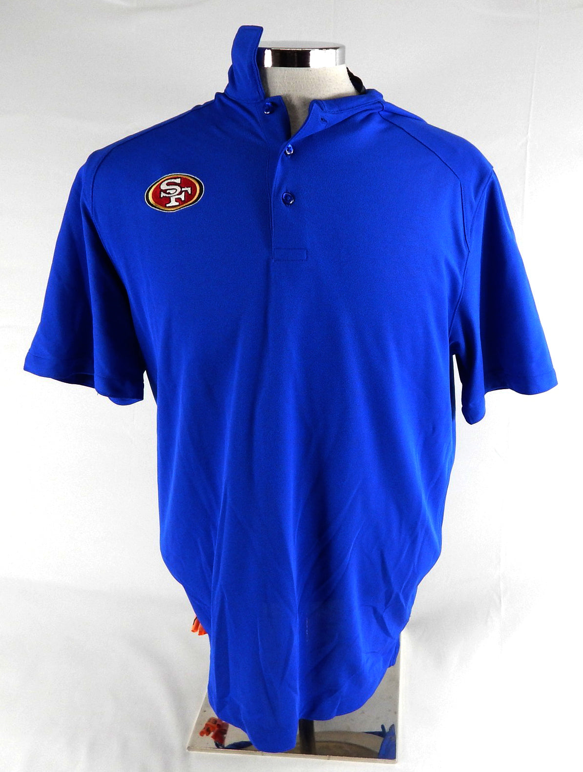 2016 San Francisco 49ers Mick Lombardi # Team Issued Blue Polo Shirt M 318
