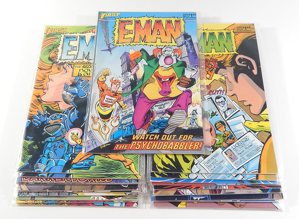 E-Man #5 10-14 20 22 23 24 + Original E-Man #1-7 Lot (20 Comics) First 1983