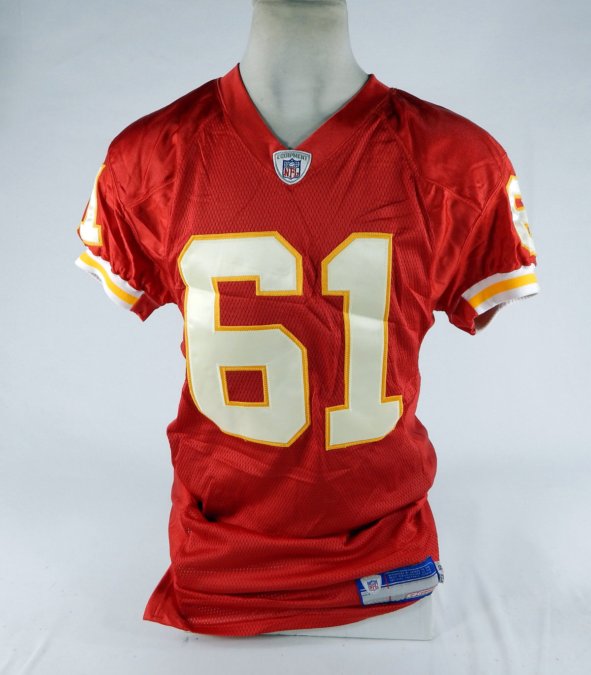 2002 Kansas City Chiefs Ryan Lilja #61 Game Issued Red Jersey 50 DP70366