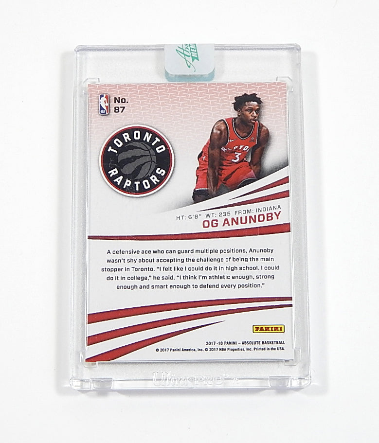2017-18 Absolute Memorabilia OG Anunoby RC #87 Sealed Pic2