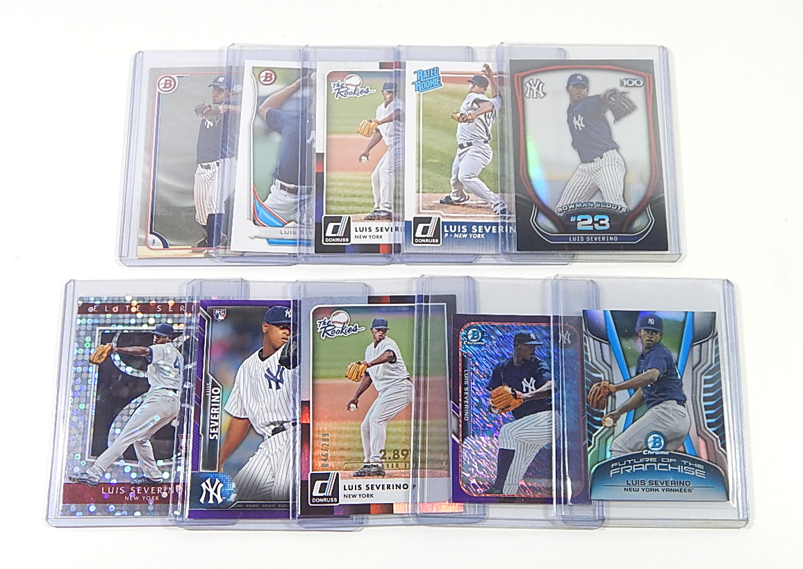Lot of (16) Luis Severino Rookies RC's 2015 & 2016 Bowman Chrome Topps Heritage Pic2