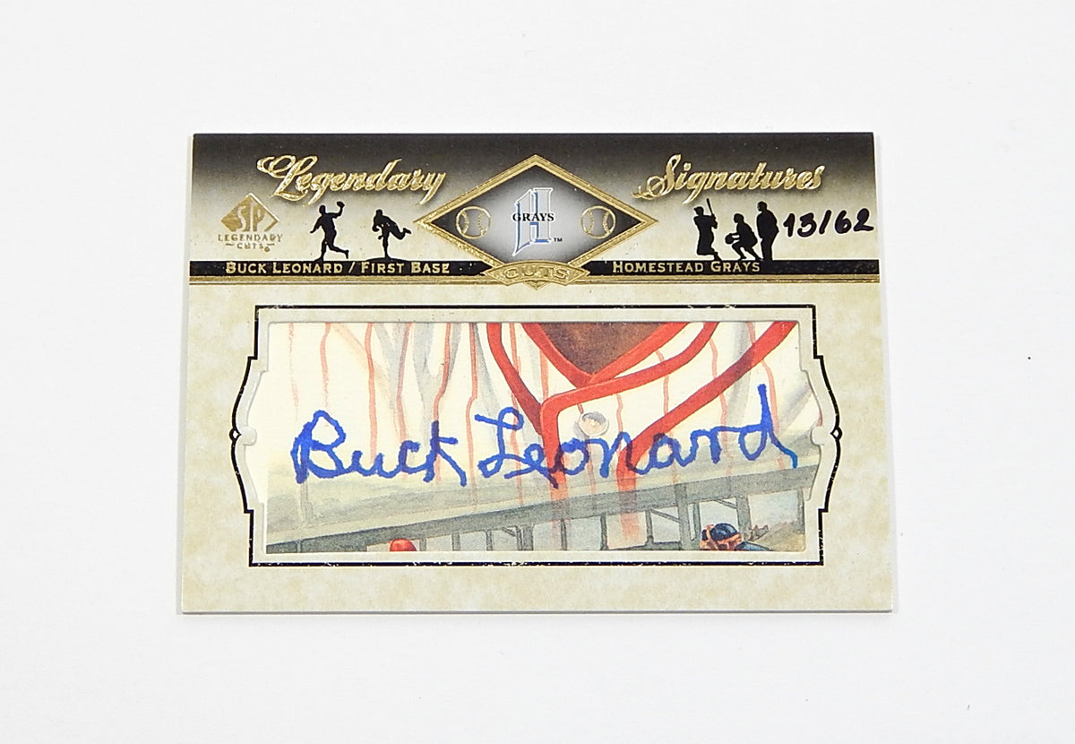 2008 SP Legendary Cuts Legendary Signatures Buck Leonard #LC-BU Auto #'d /62