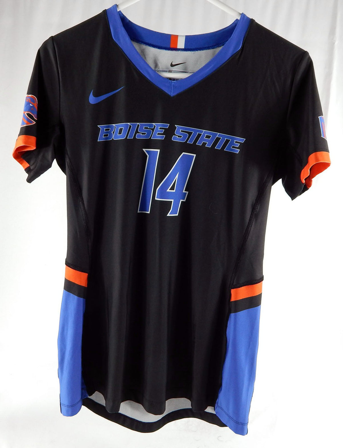 2019 Boise State Broncos #14 Game Used Black Jersey Womens Soccer M 021