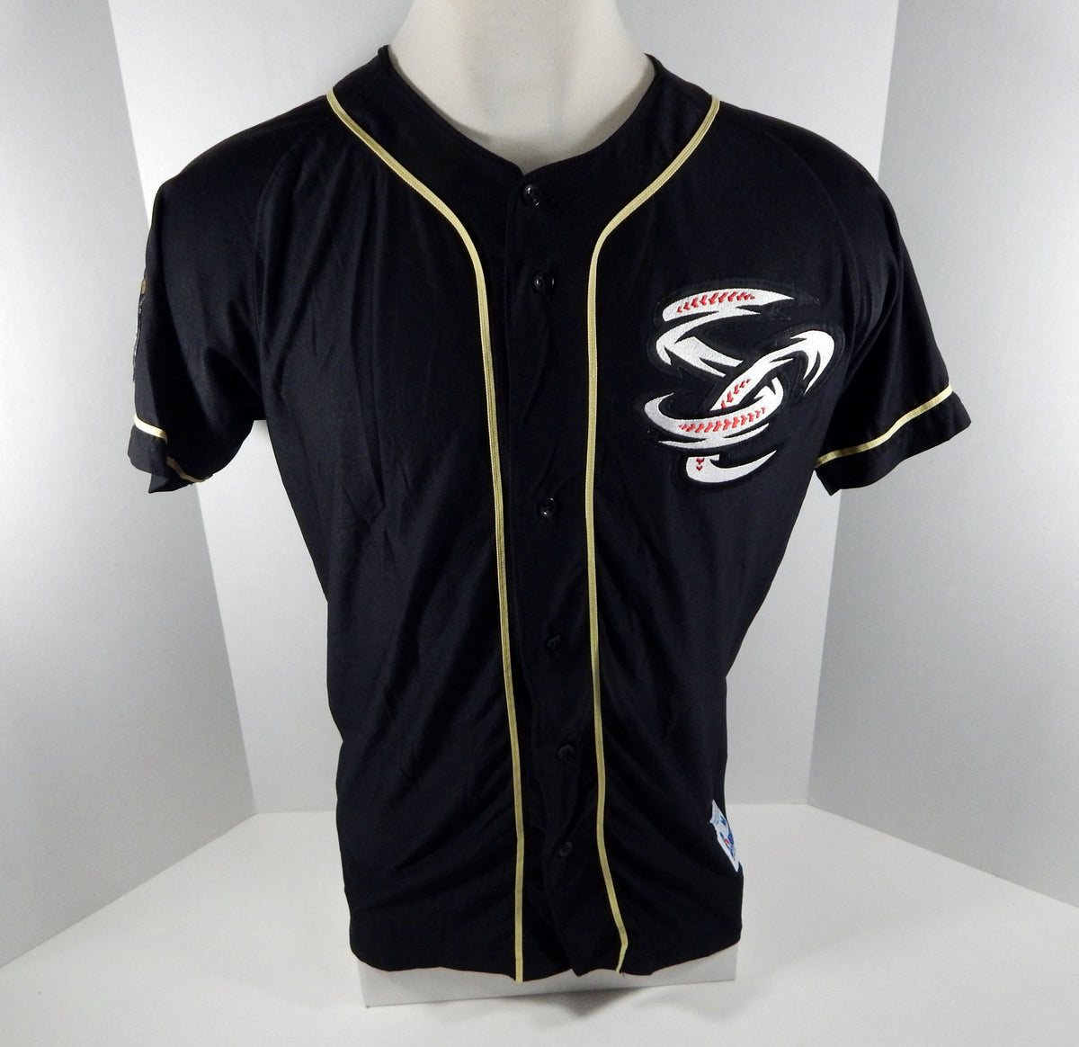 2015 Omaha Storm Chasers Blank # Game Issued Black Jersey BTBNC Patch M OSC0170