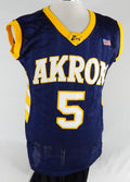 2000s Akron Zips #5 Game Used Navy Jersey Basketball XL 812