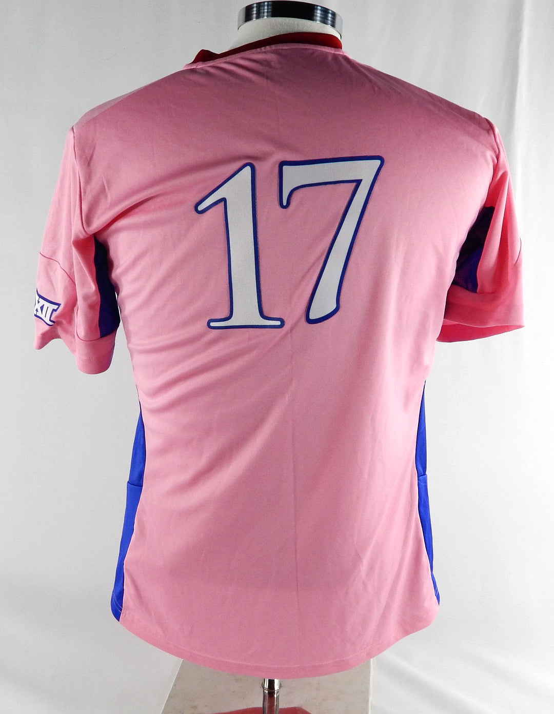 2015 Kansas Jayhawks #17 Game Used Pink Jersey Womens Soccer L 338 Pic2
